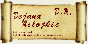 Dejana Milojkić vizit kartica